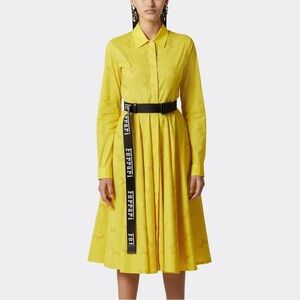 Ferrari Dress‎ Cotton Logo Horse Print Midi Sz XS